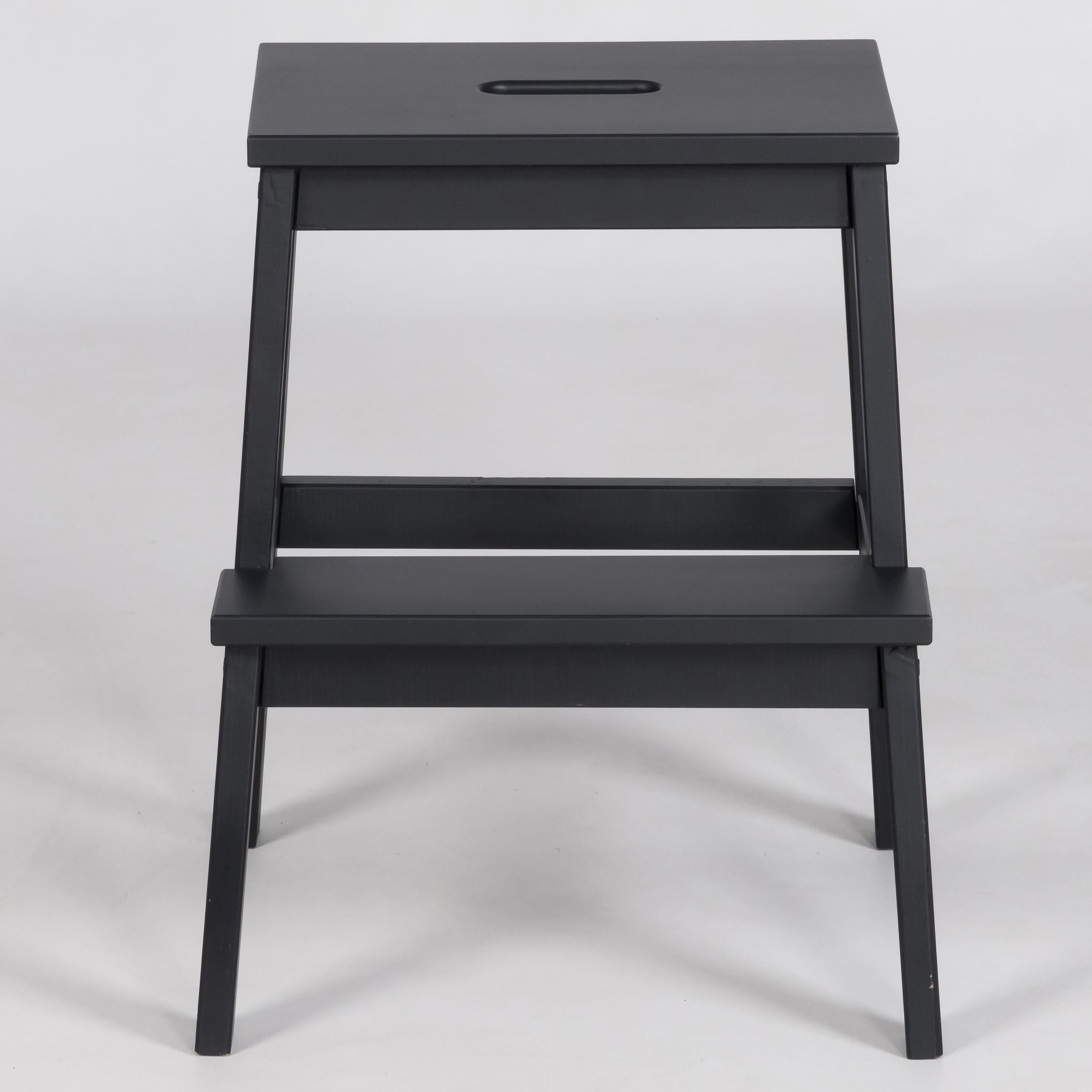 Basamaklı Ahşap Tabure Siyah Renk