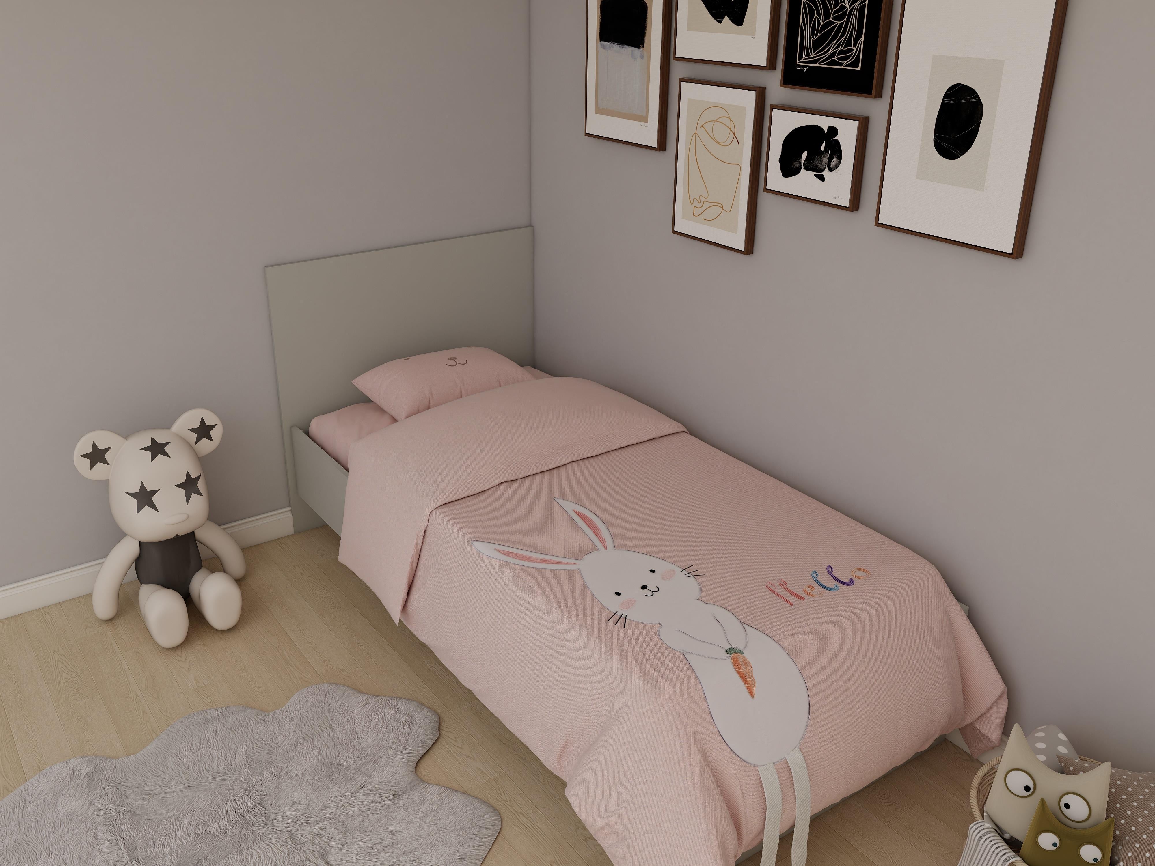 Letto Tek Kişilik Karyola Kül Gri Renk