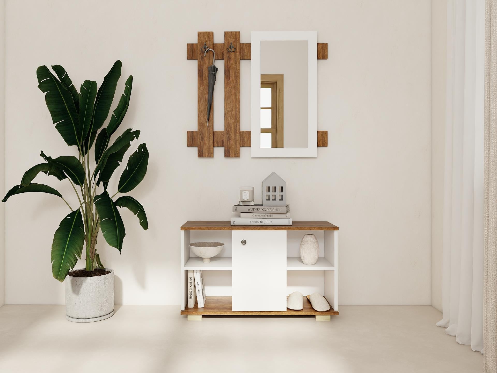 Edessa Ayakkabı/Antre Hol Dolabı Amalfi-Beyaz Renk