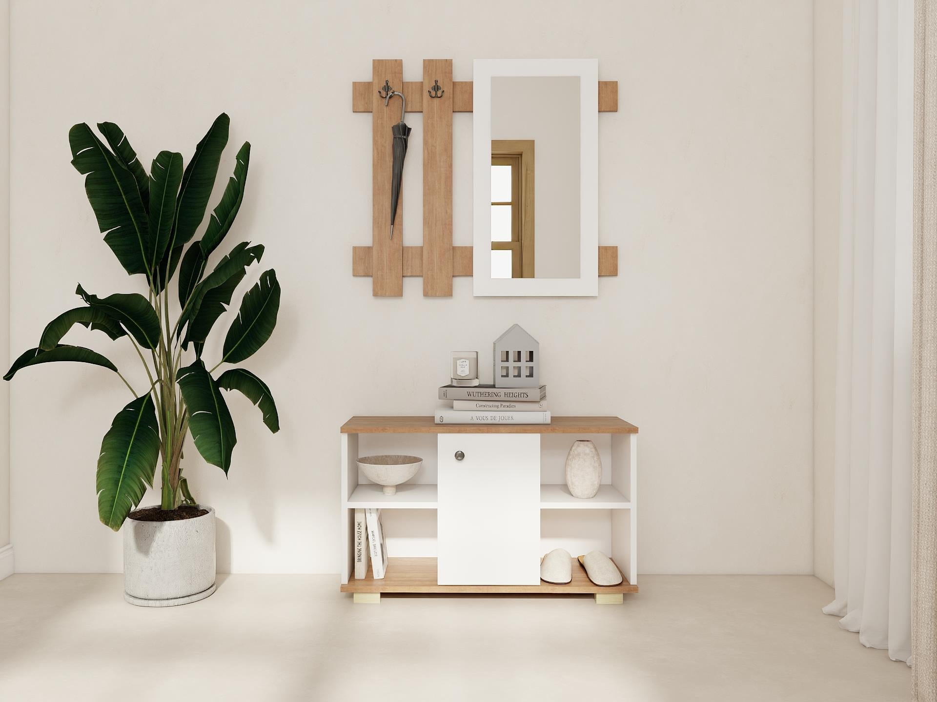 Edessa Ayakkabı/Antre Hol Dolabı MarbellaK.Beyaz Renk