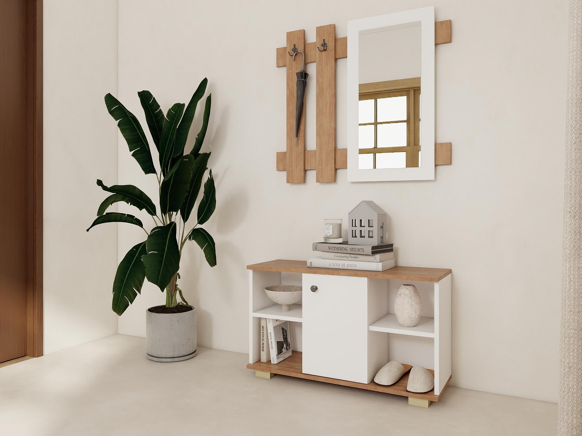 Edessa Ayakkabı/Antre Hol Dolabı MarbellaK.Beyaz Renk