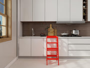 Kırmızı Ahşap Çocuk Öğrenme-Etkinlik Kulesi