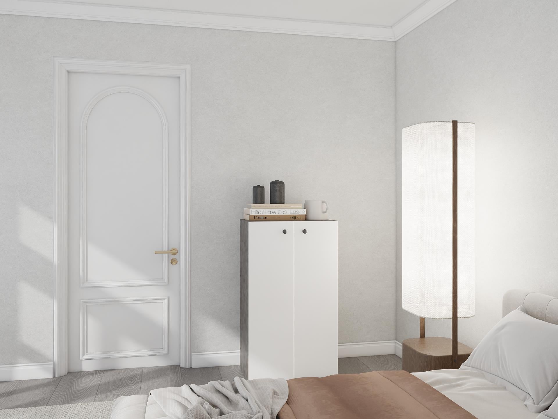 2 Kapaklı Çok Amaçlı Dolap Hanoi Beyaz