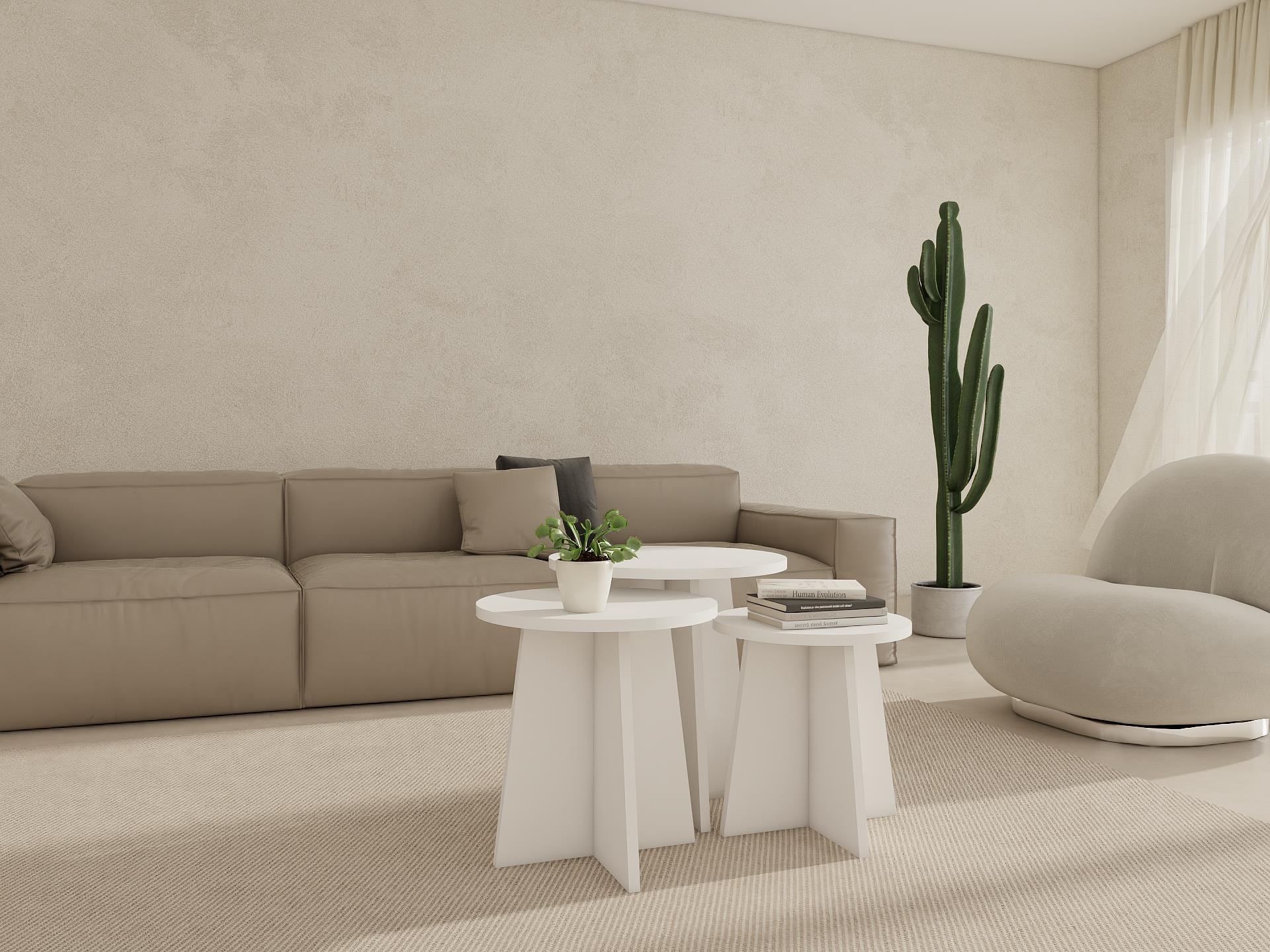 Mantar Üçlü Zigon Sehpa