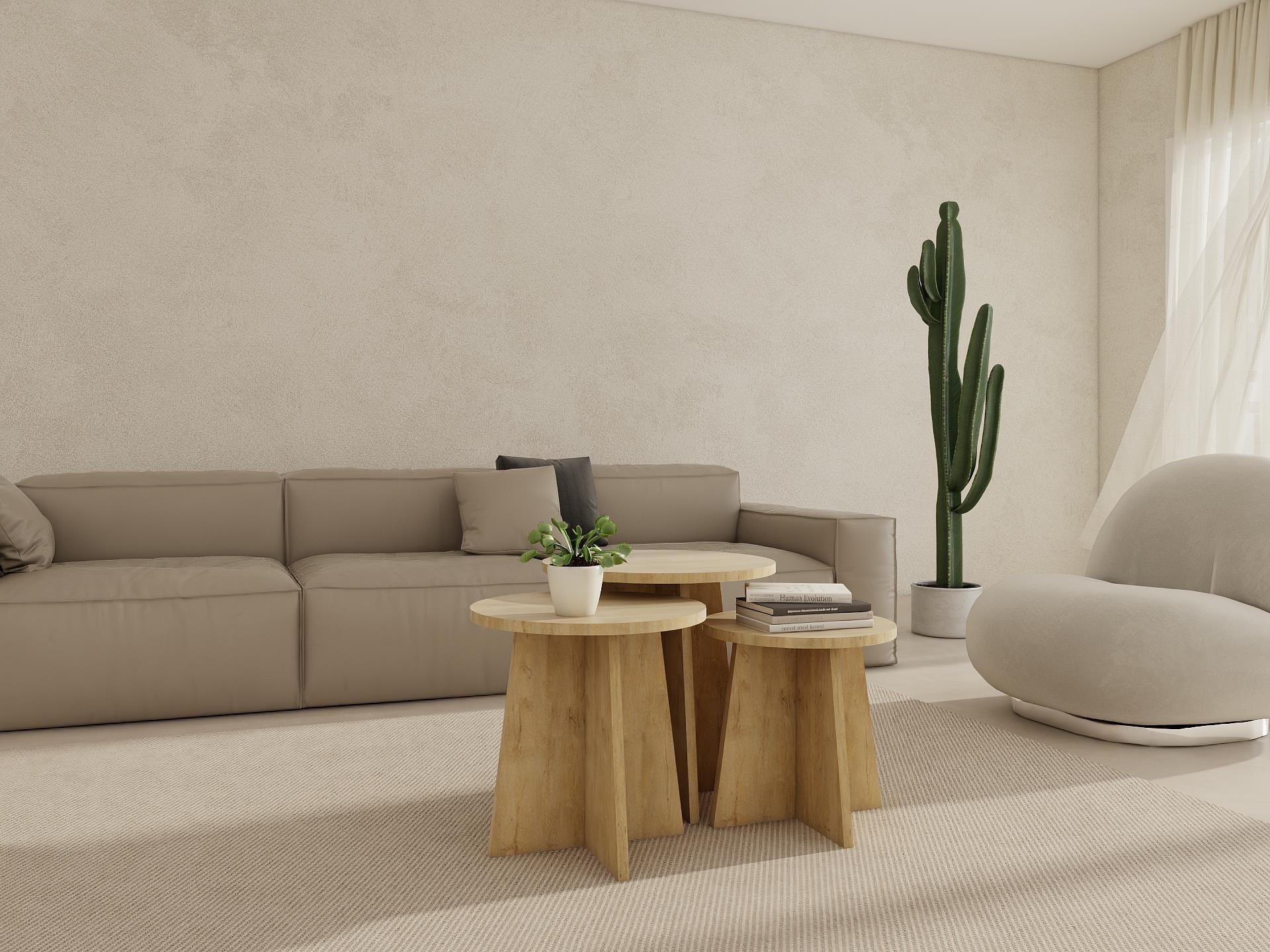 Mantar Üçlü Sehpa Zigon Sehpa Lefkasmeşe