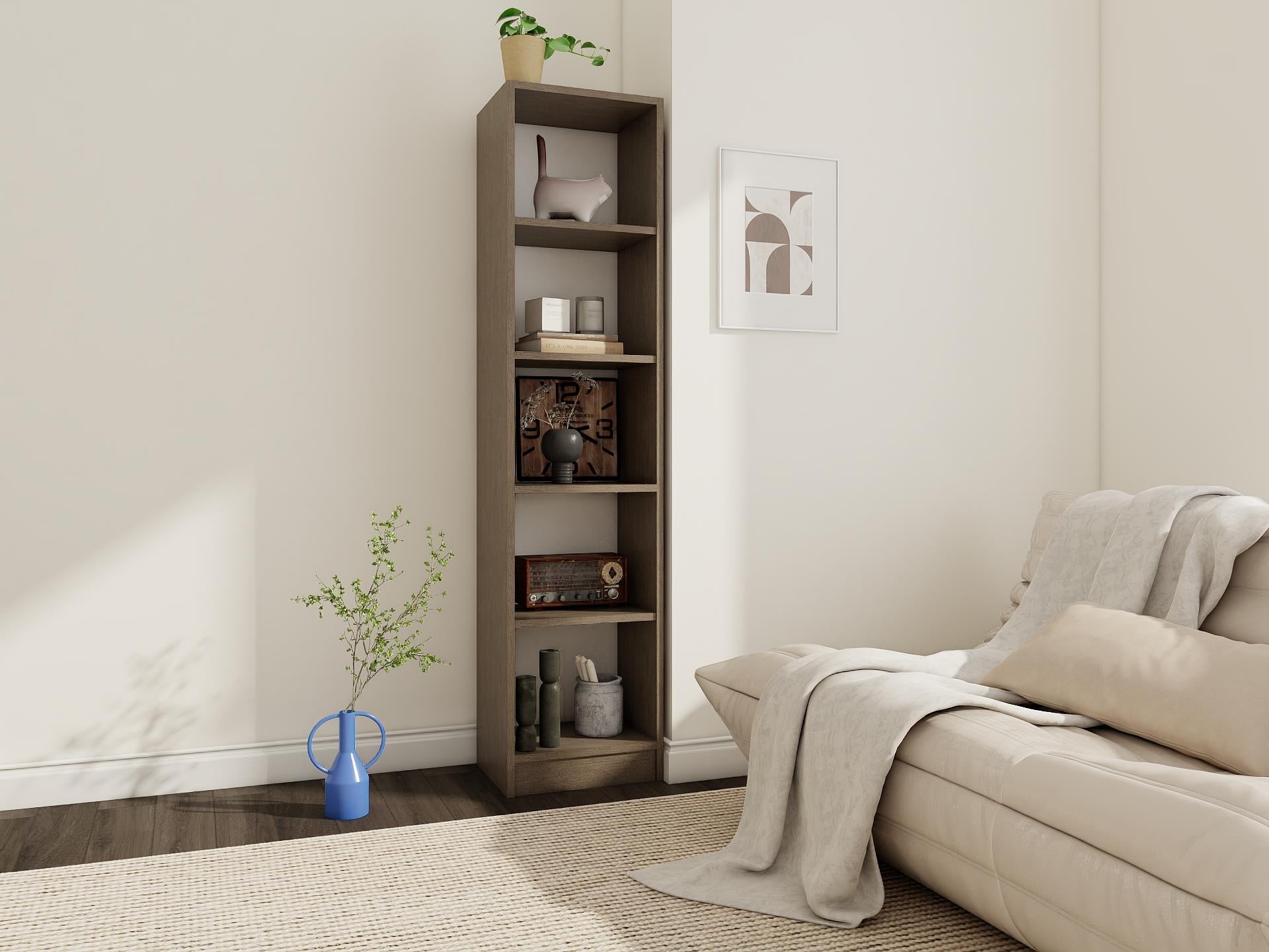 5 Bölmeli Kitaplık Antrasitmeşe Renk