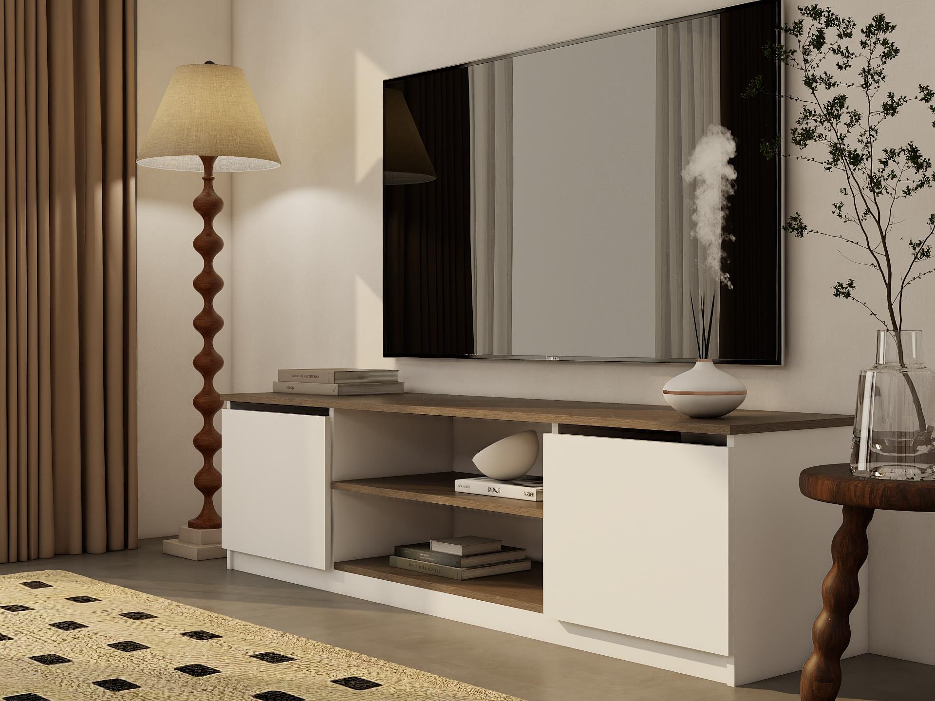 Bade Tv Ünitesi Anrasit Meşe Renk