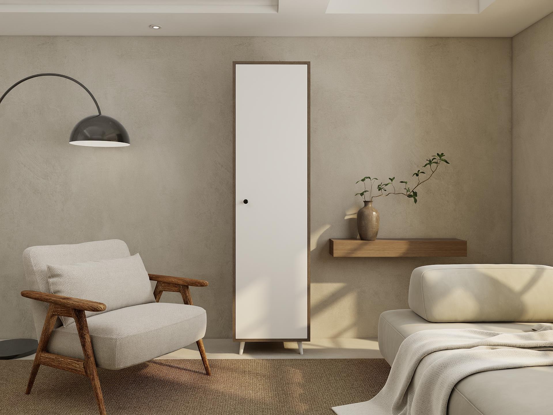 Harput Çok Amaçlı Tek Kapaklı Banyo Dolabı Antrasitmeşe