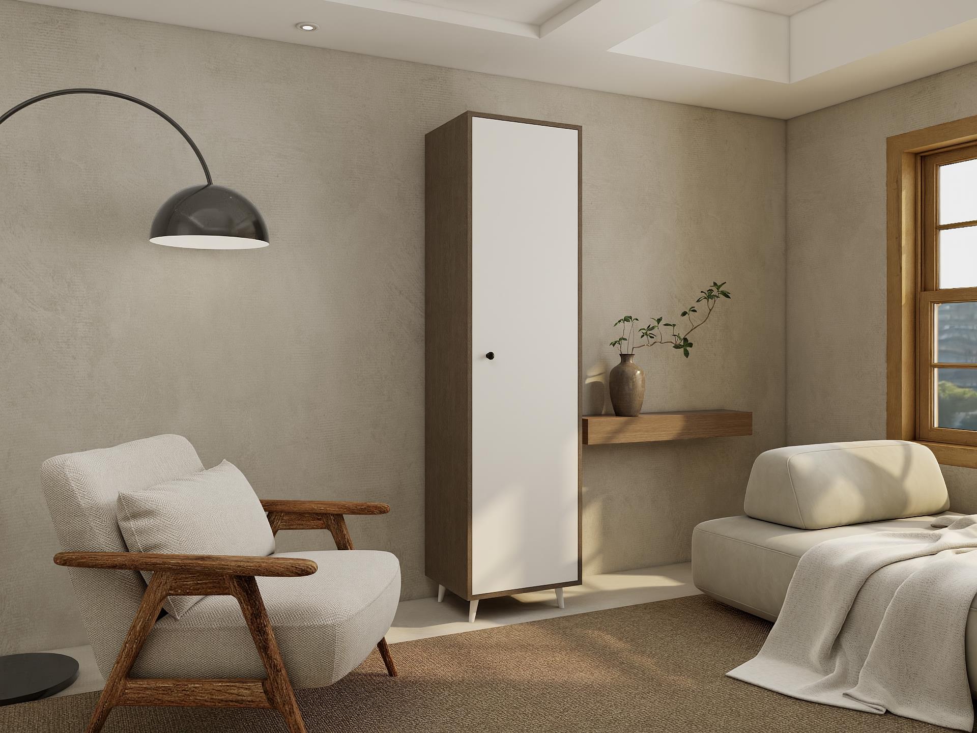 Harput Çok Amaçlı Tek Kapaklı Banyo Dolabı Antrasitmeşe