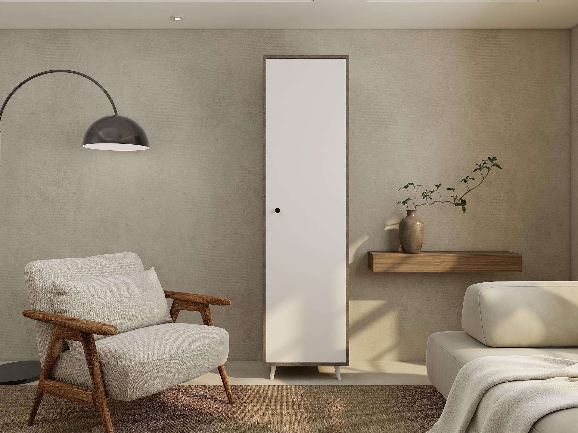 Harput Çok Amaçlı Tek Kapaklı Banyo Dolabı Hanoibeyaz