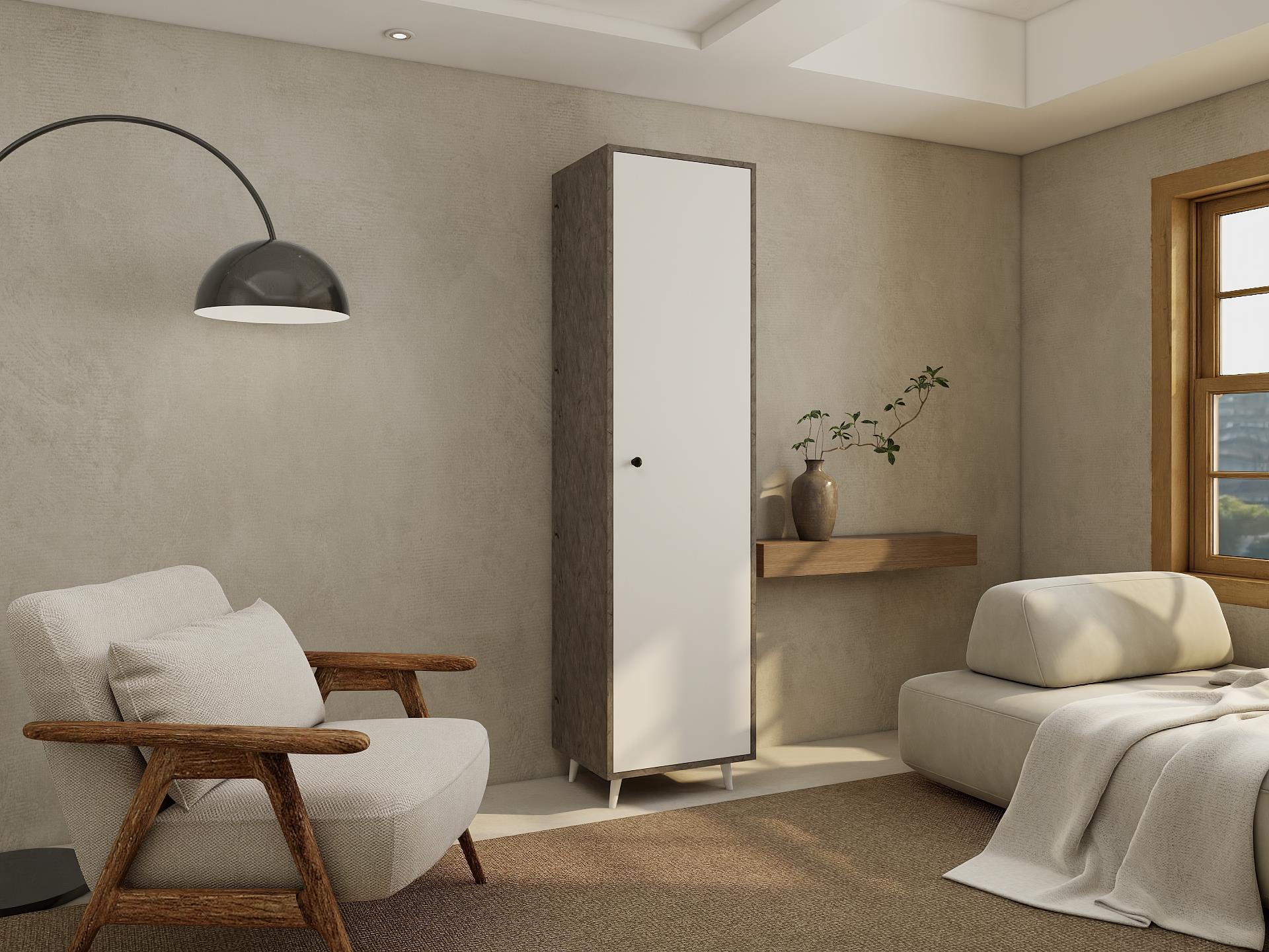 Harput Çok Amaçlı Tek Kapaklı Banyo Dolabı Hanoibeyaz