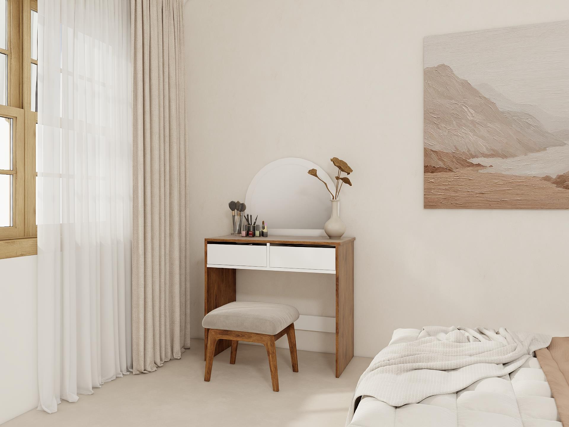 Huzur Makyaj Masası Amalfi Beyaz