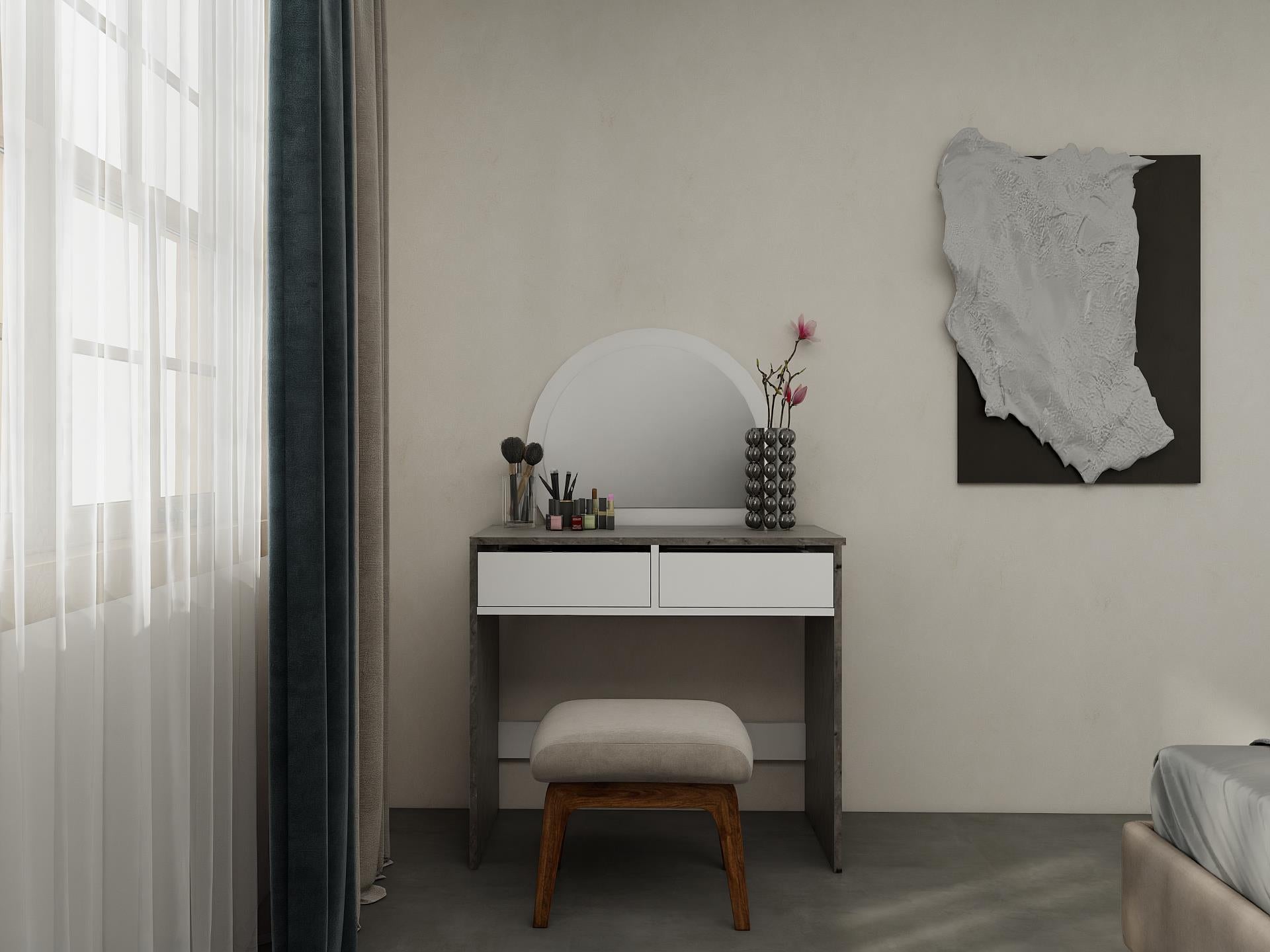 Huzur Makyaj Masası Hanoi-Beyaz