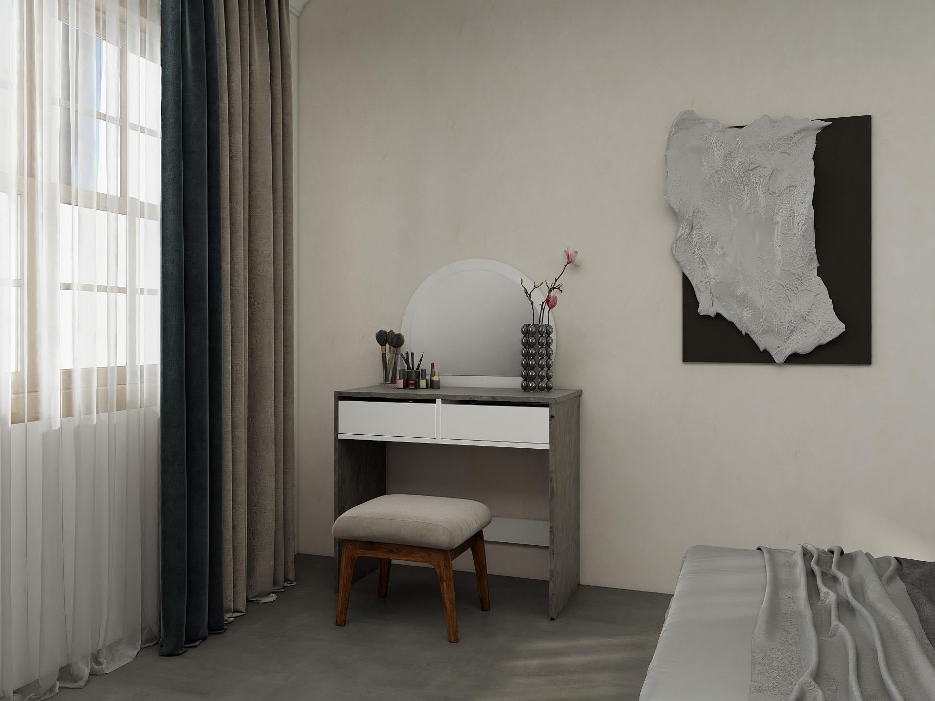 Huzur Makyaj Masası Hanoi-Beyaz