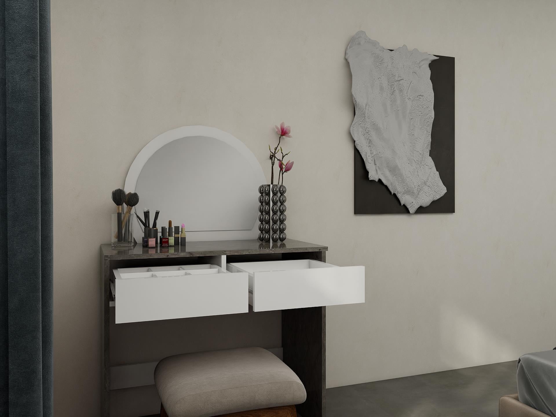 Huzur Makyaj Masası Hanoi-Beyaz