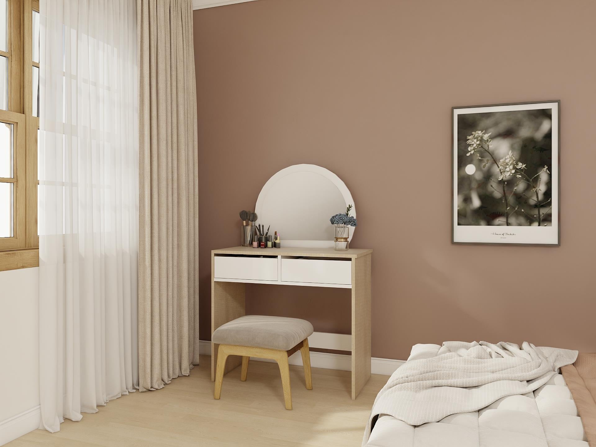 Huzur Makyaj Masası Kotonvizon-Beyaz Renk