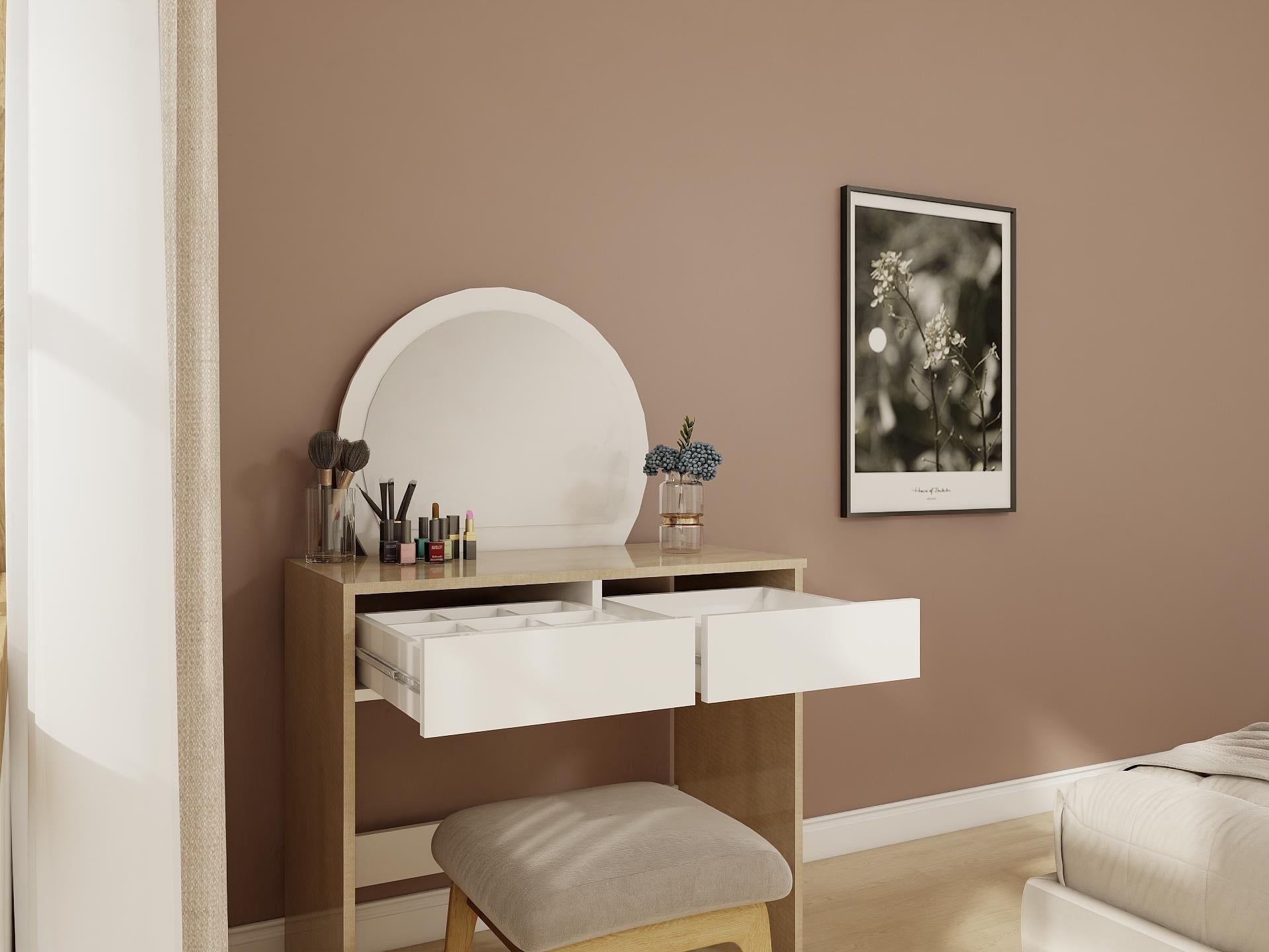 Huzur Makyaj Masası Kotonvizon-Beyaz Renk