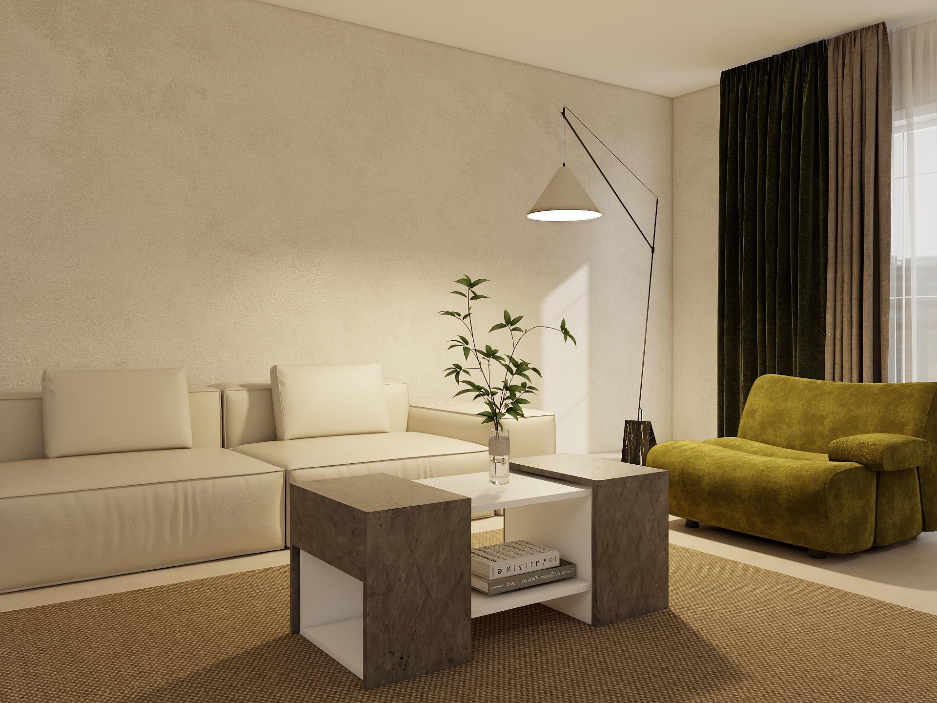 Lupo Orta Sehpa Hanoi-Beyaz