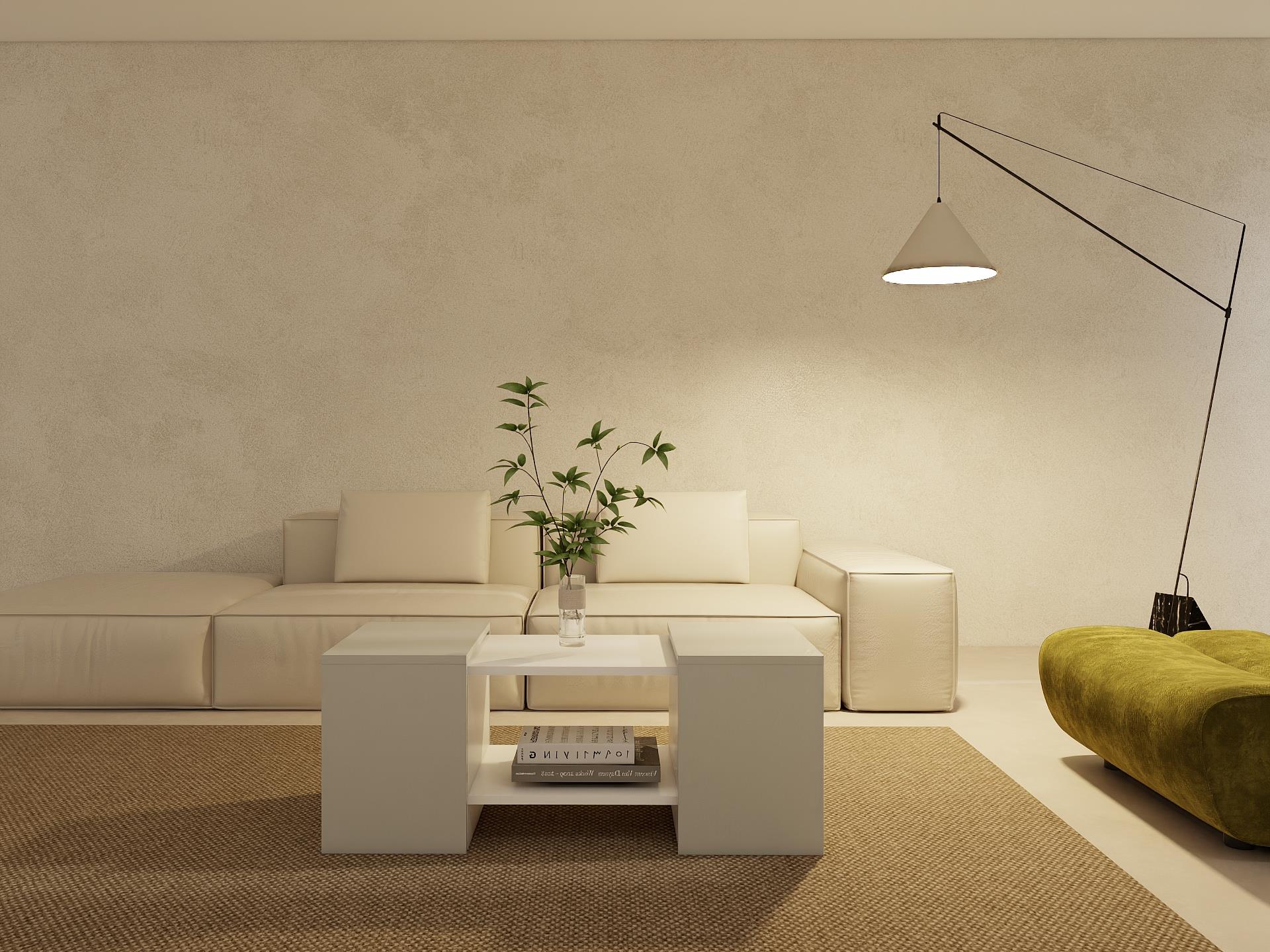 Lupo Orta Sehpa Külgri-Beyaz