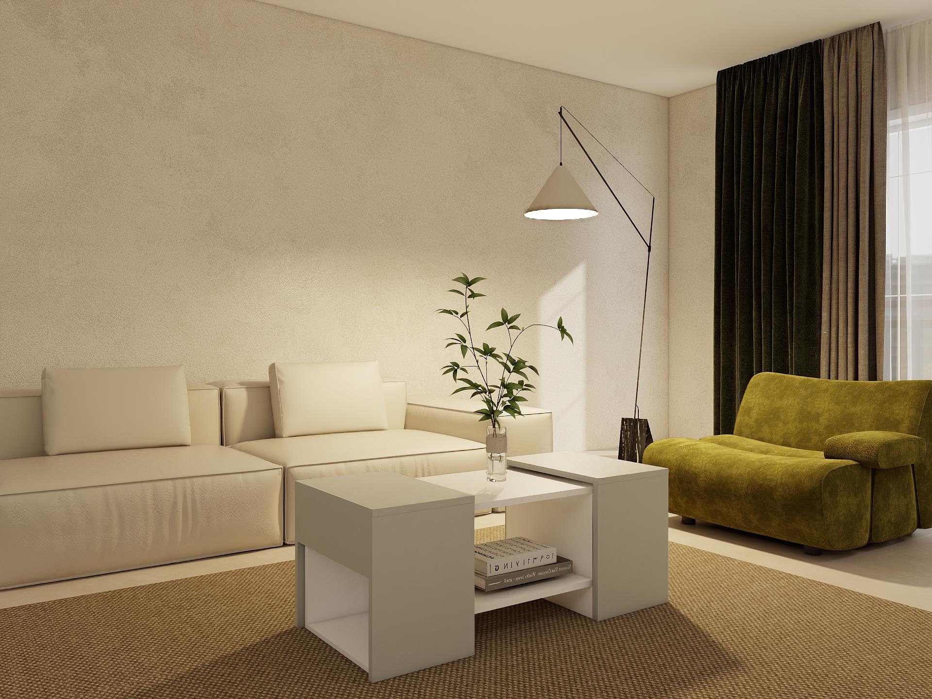 Lupo Orta Sehpa Külgri-Beyaz