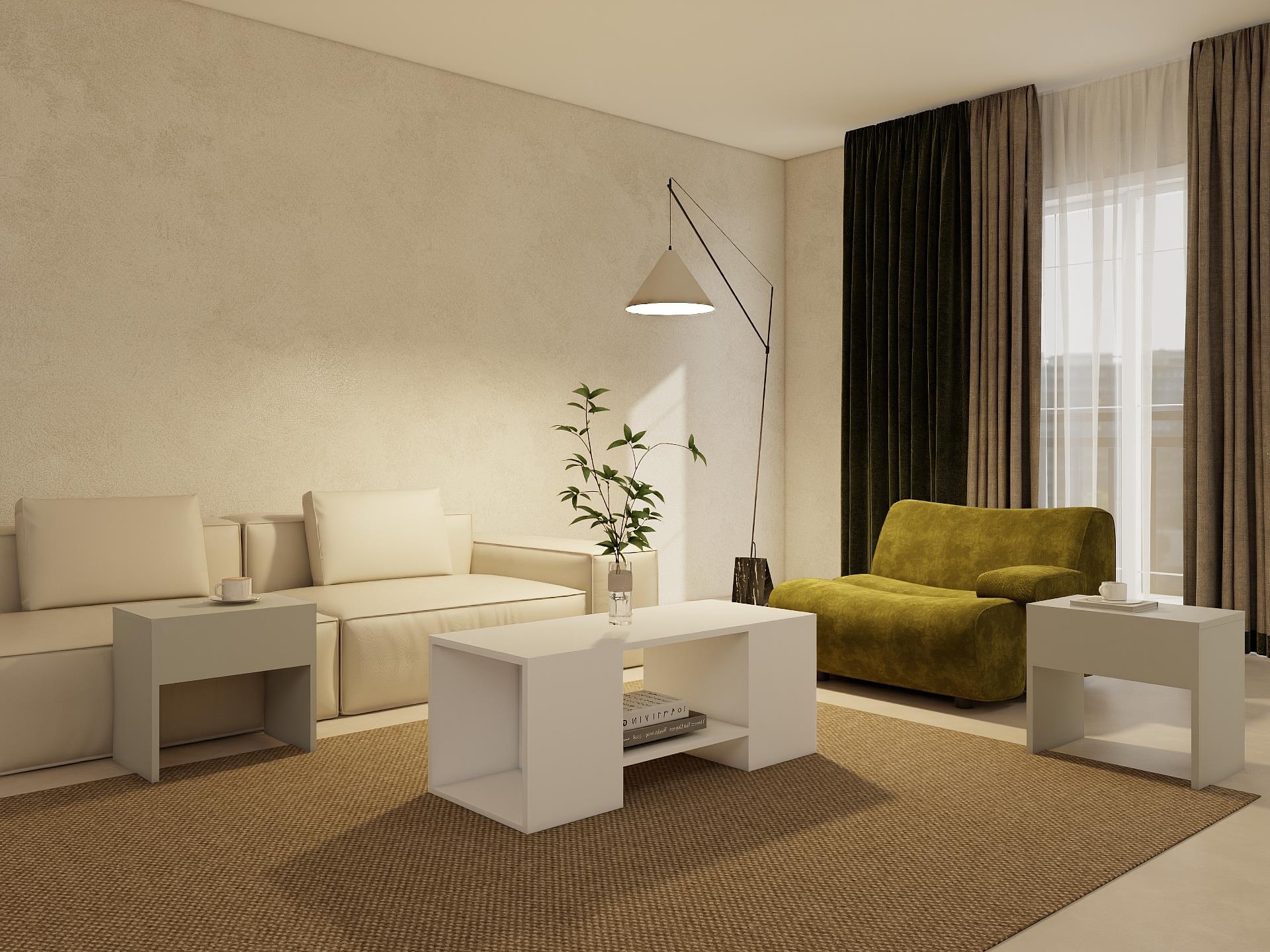 Lupo Orta Sehpa Külgri-Beyaz