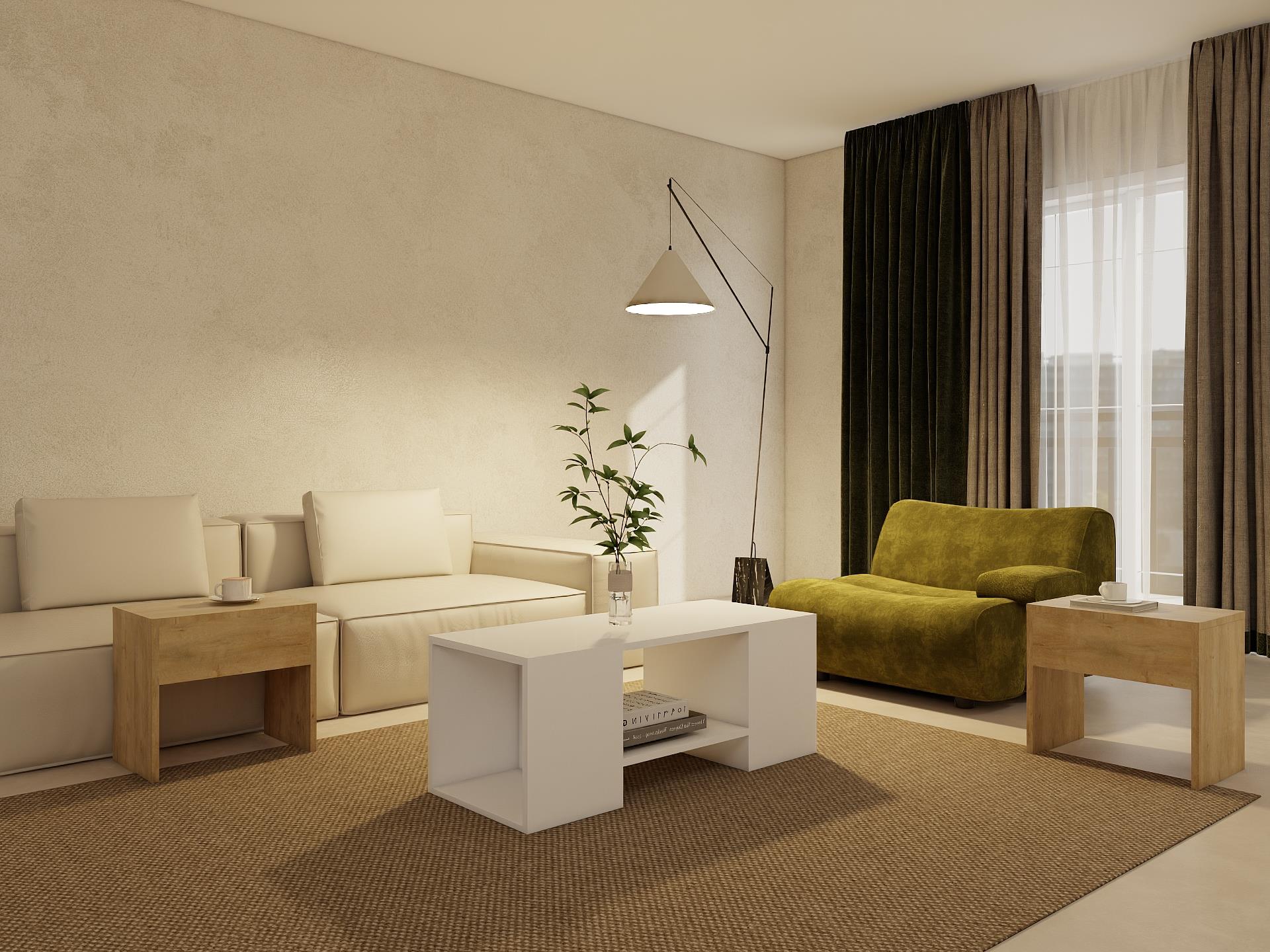 Lupo Orta Sehpa Lefkasmeşe-Beyaz