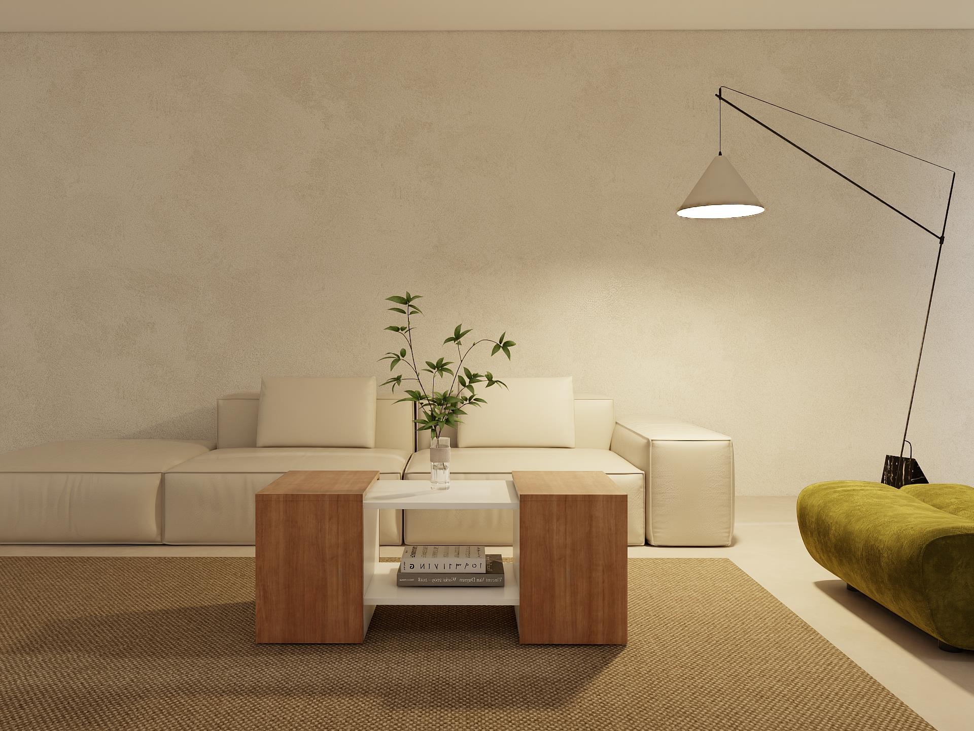 Lupo Orta Sehpa Marbellakiraz Beyaz Renk