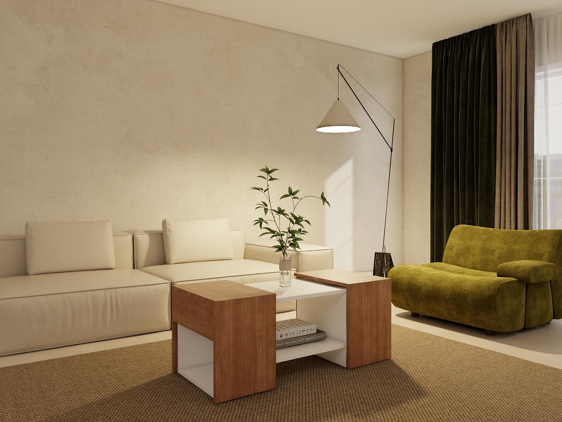 Lupo Orta Sehpa Marbellakiraz Beyaz Renk