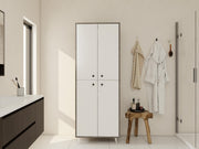 Vadi Çok Amaçlı Banyo/Kiler Dolabı Hanoi-Beyaz Renk