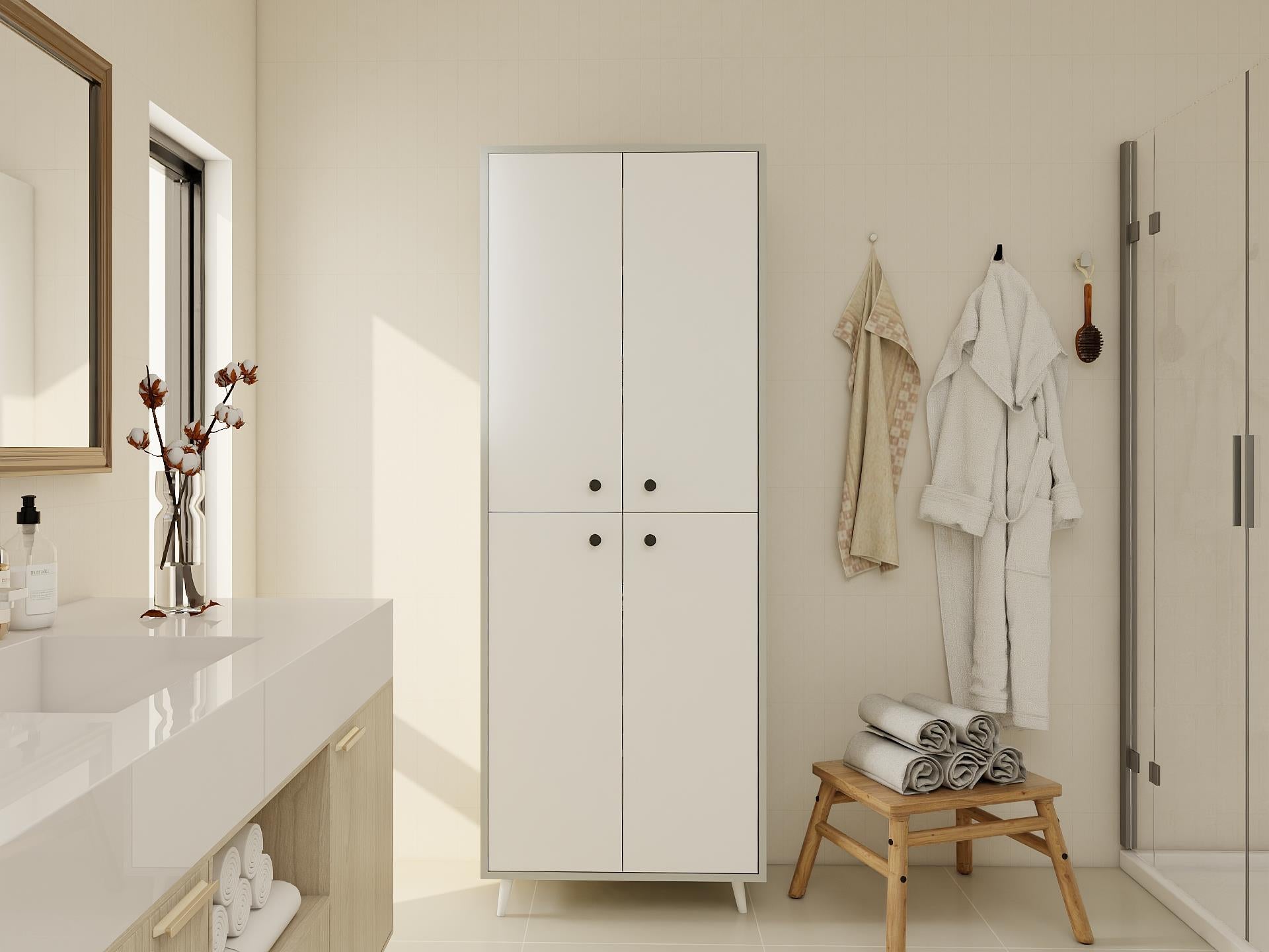 Vadi Çok Amaçlı Banyo/Kiler Dolabı Külgri-Beyaz