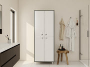 Vadi Çok Amaçlı Banyo/Kiler Dolabı Koyugri-Beyaz Renk