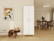 Vadi Çok Amaçlı Banyo/Kiler Dolabı Lefkasmeşe-Beyaz Renk