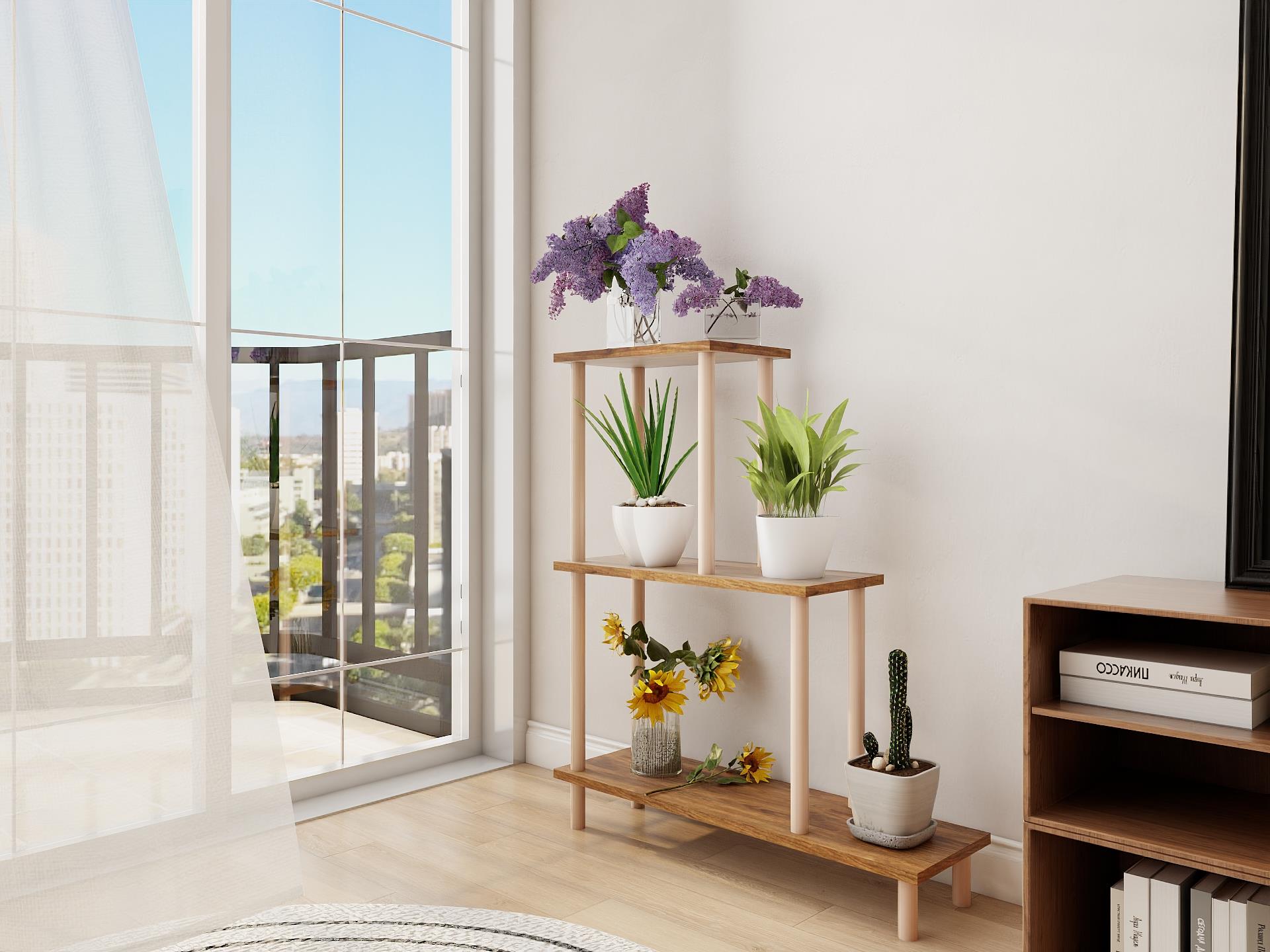 Yaren Çiçeklik Asklık-Saksılık Standı Amalfi-Beyaz Renk