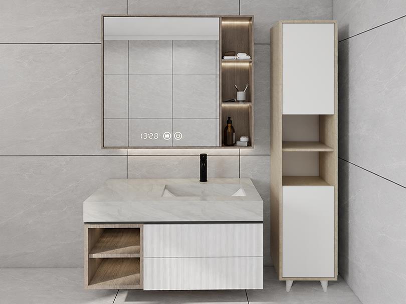 Riva Çamaşır Sepetli Banyo Dolabı Kotonvizon Renk