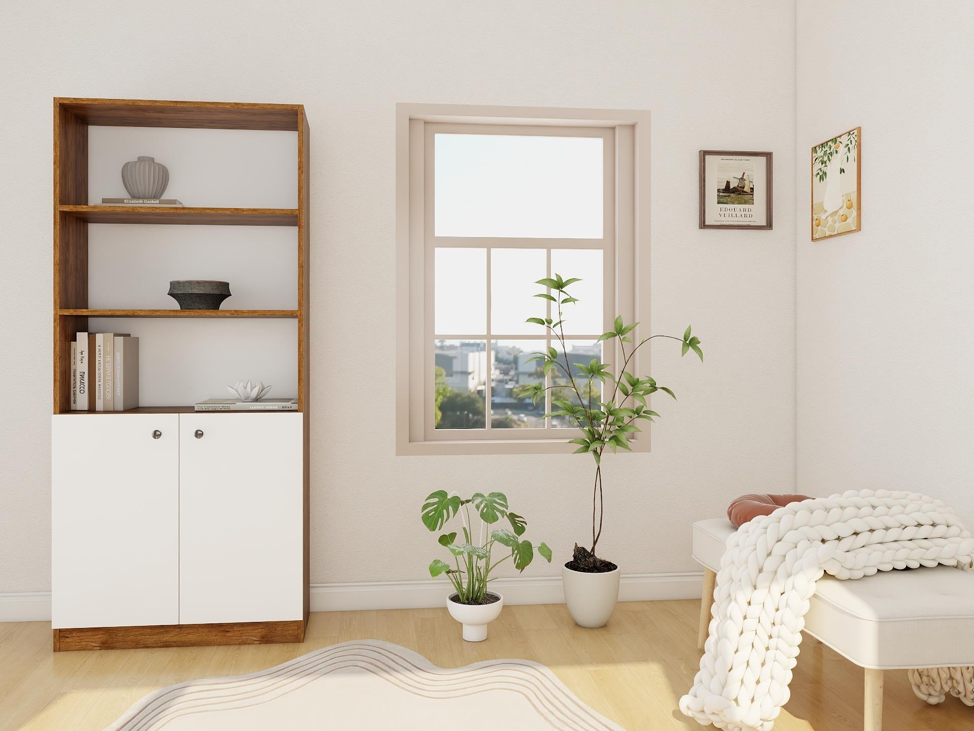 Sardes Kitaplık Amalfi-Beyaz