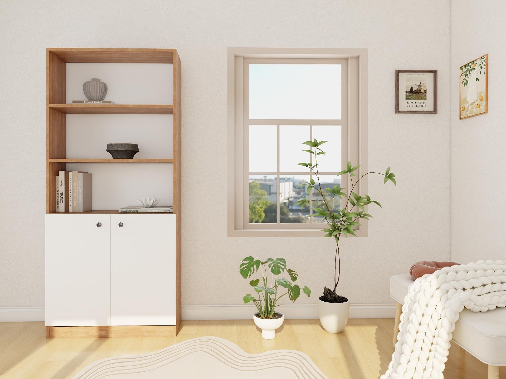 Sardes Kitaplık Marbella Kiraz / Beyaz